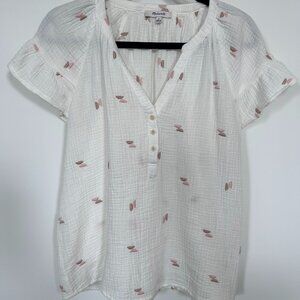 Madewell Blouse White Boho